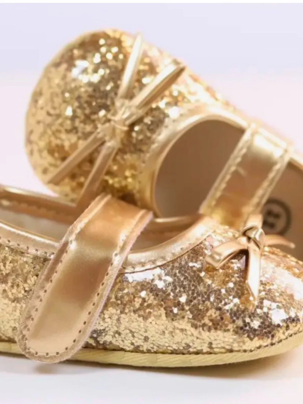 Gold Sequin Baby Shoes, Walkers, NWT